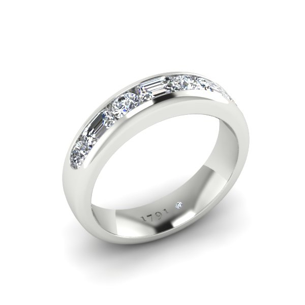 AH Stephens Diamond Band in Platinum 950 AU - Main View